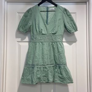 Lush mint green mini dress